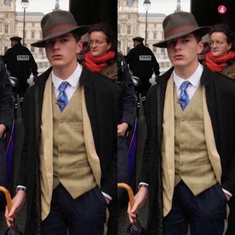 O adolescente da foto tem 15 anos e se chama Pedro Elias Garzon Delvaux.