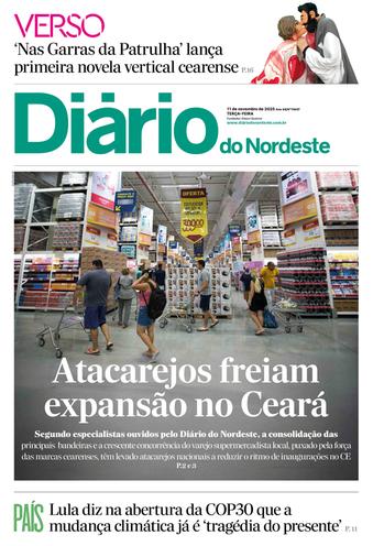 Capa da Edição do dia do jornal Diário do Nordeste