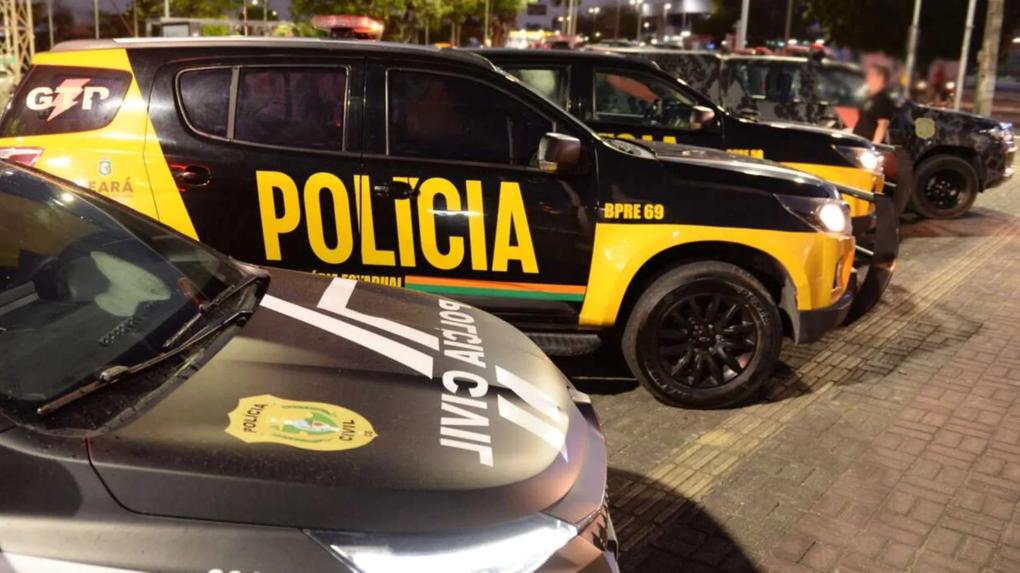 Foto de viaturas das Forças de Segurança do Ceará.