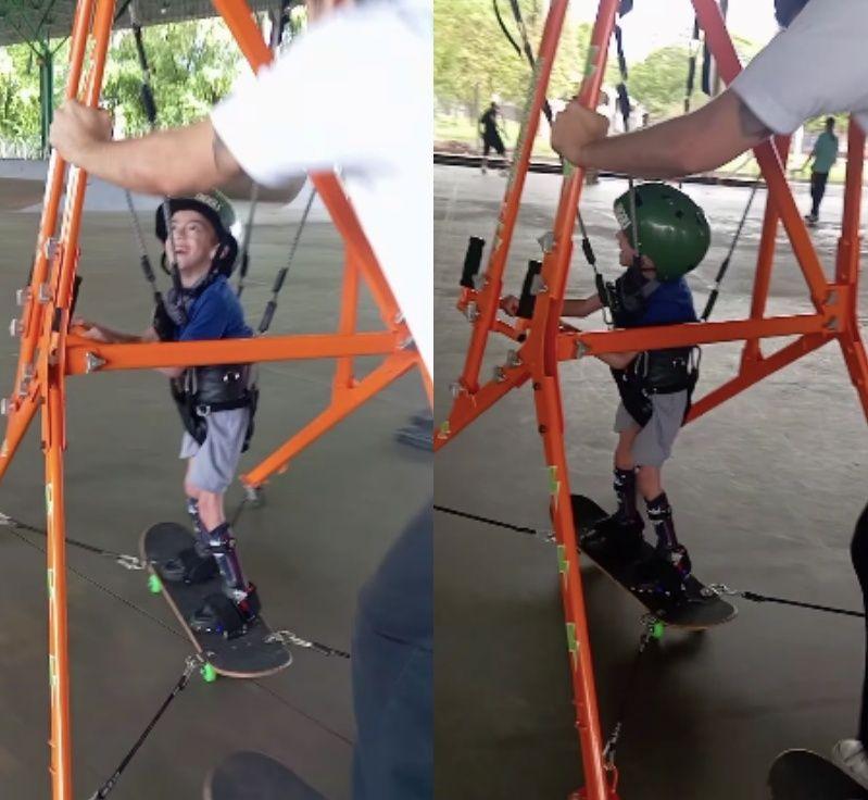 O vídeo que mostra Arthur andando de skate emocionou muitos internautas