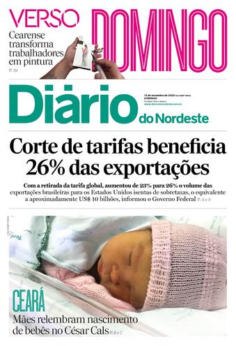 Capa da Edição do dia do jornal Diário do Nordeste