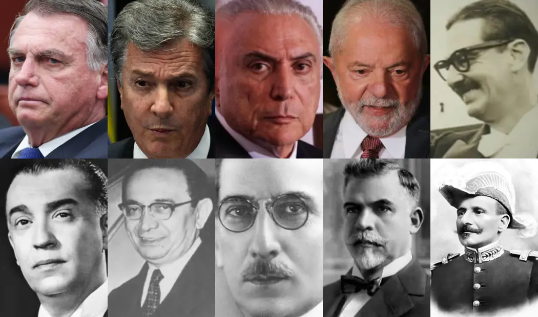 Montagem de todos os ex-presidentes que já foram presos.