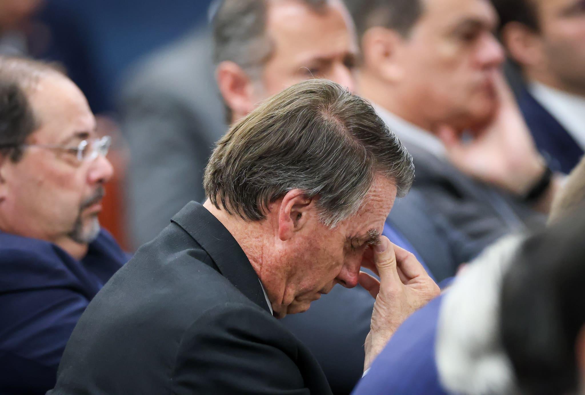 Jair Bolsonaro durante julgamento no Supremo Tribunal Federal (STF).