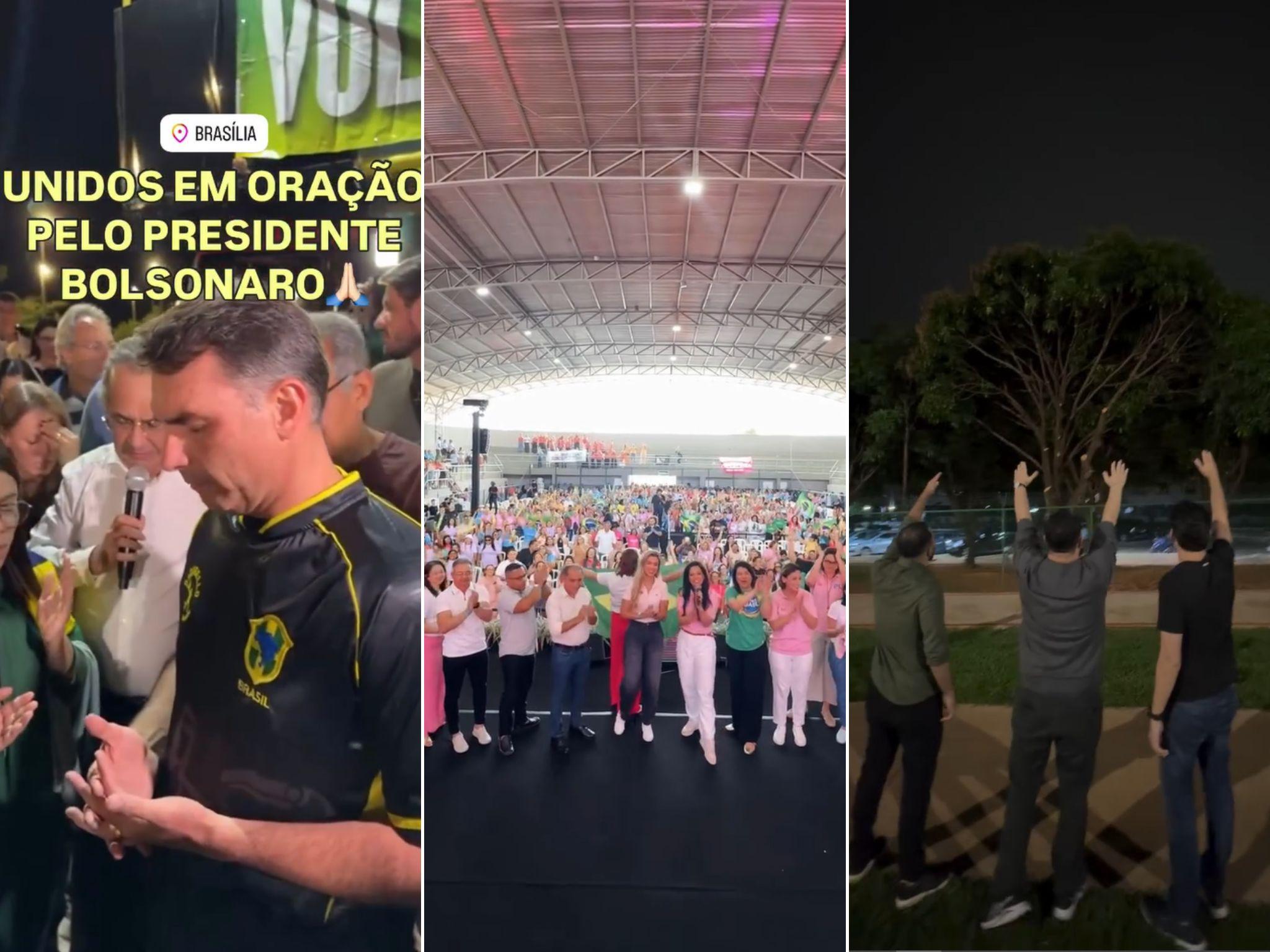 Fotos mostram ações da oposição do Ceará em apoio ao presidente Jair Bolsonaro, preso no último sábado (22).