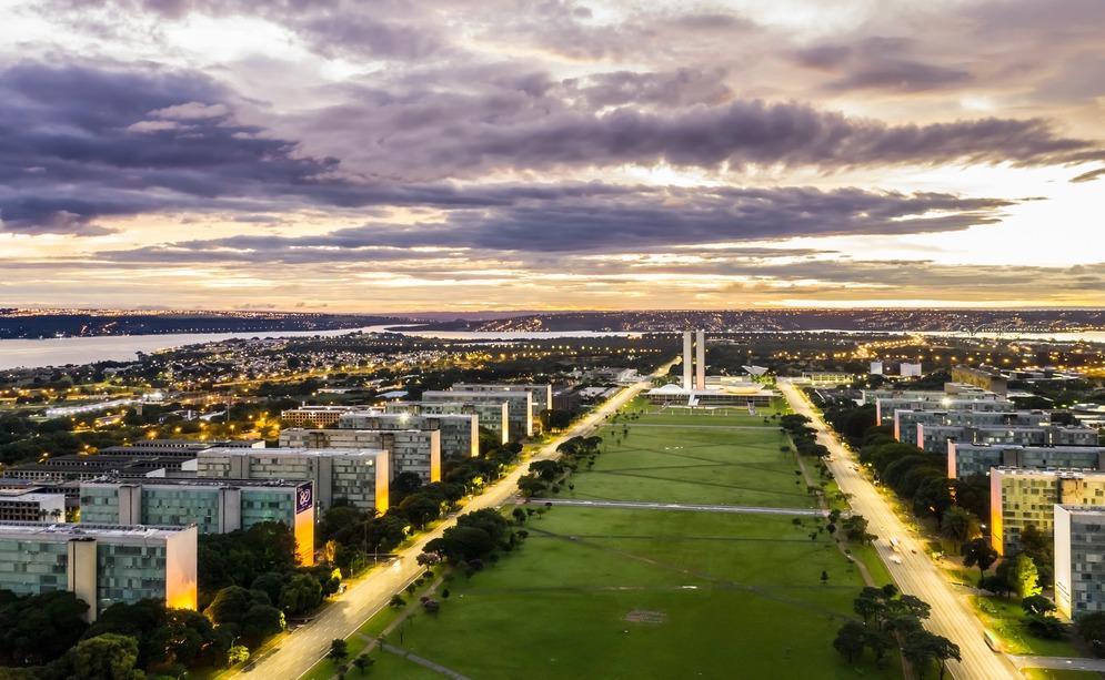 Vista aérea do Ministério das Esplanadas.