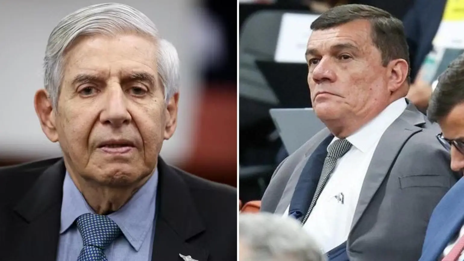 Montagem de fotos mostra Augusto Heleno à esquerda e Paulo Sérgio à direita. Augusto é um homem idoso e de cabelo branco. Paulo é um homem de meia-idade e de cabelo bem penteado para o lado. Imagem usada para mtéria sobre prisão de ex-ministros de Bolsonaro, incluindo Almir Garnier.