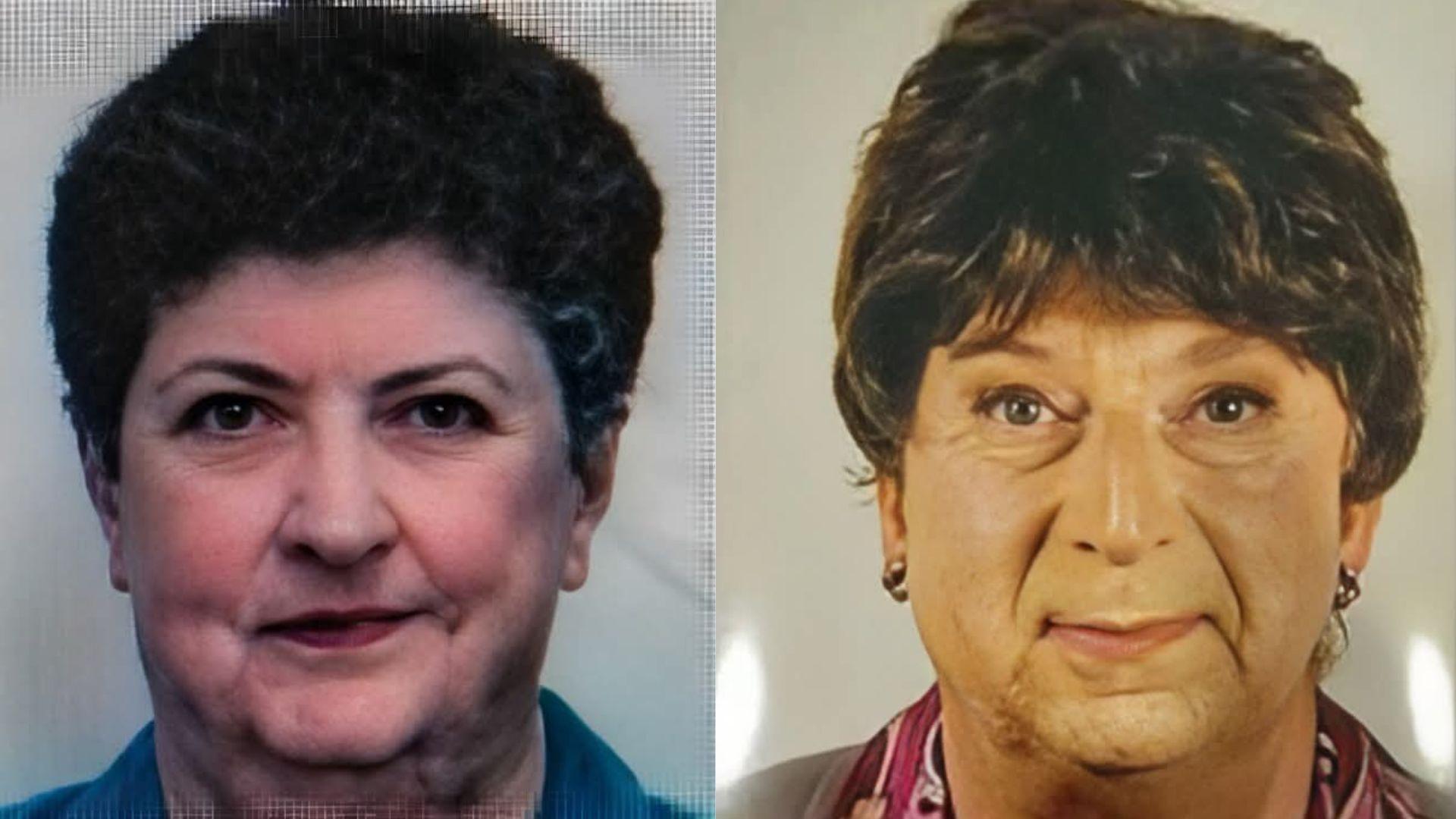 Colagem mostra o rosto da mãe e do filho, lado a lado.