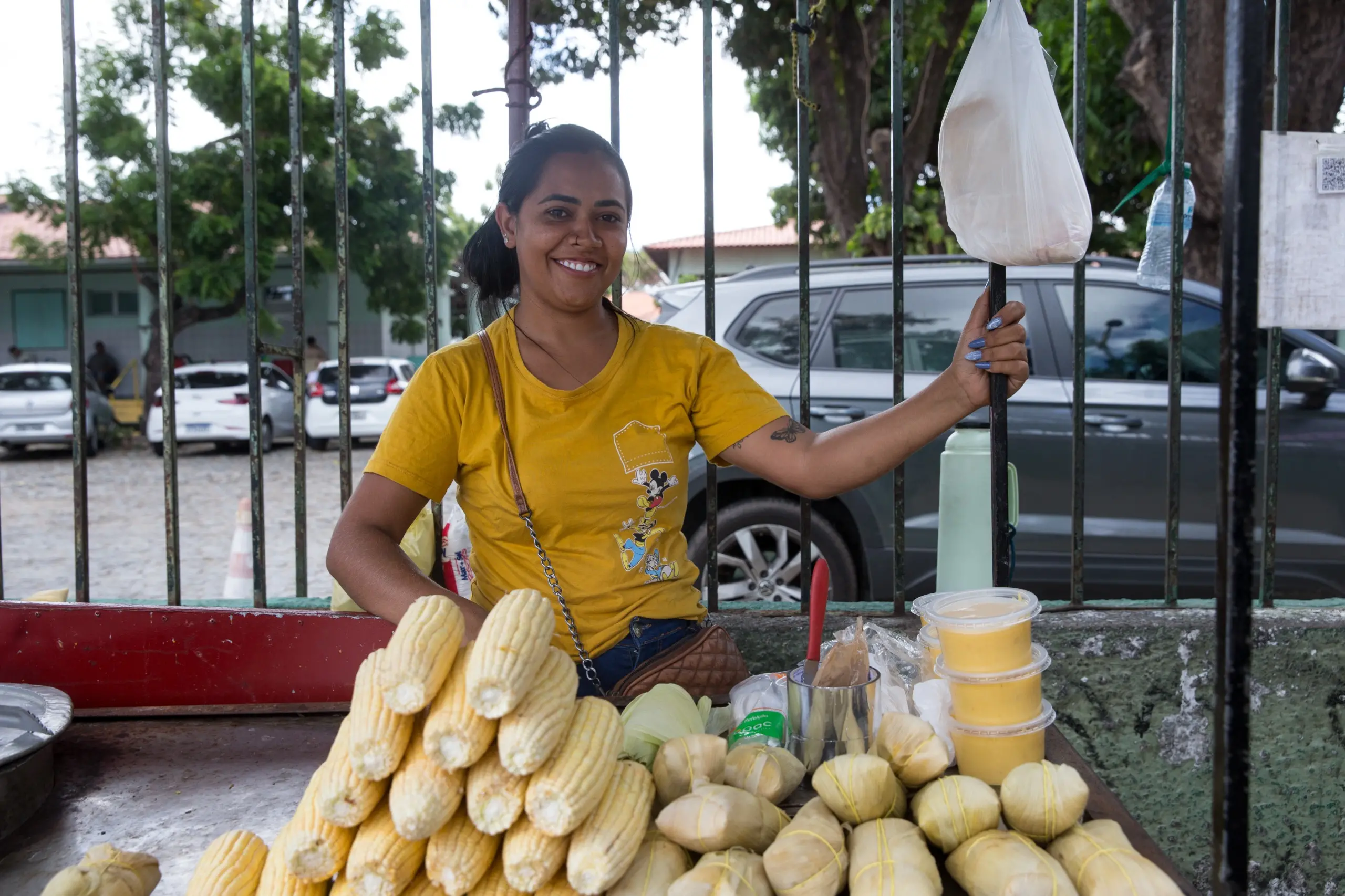 Erlane Menezes, vendedora ambulante de milho, pamonha e canjica.