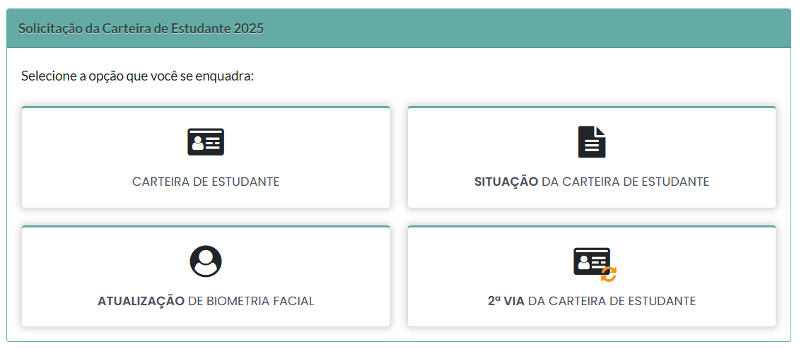 Como solicitar carteirinha de estudante 2025. Imagem usada para informar sobre o prazo final da solicitação.