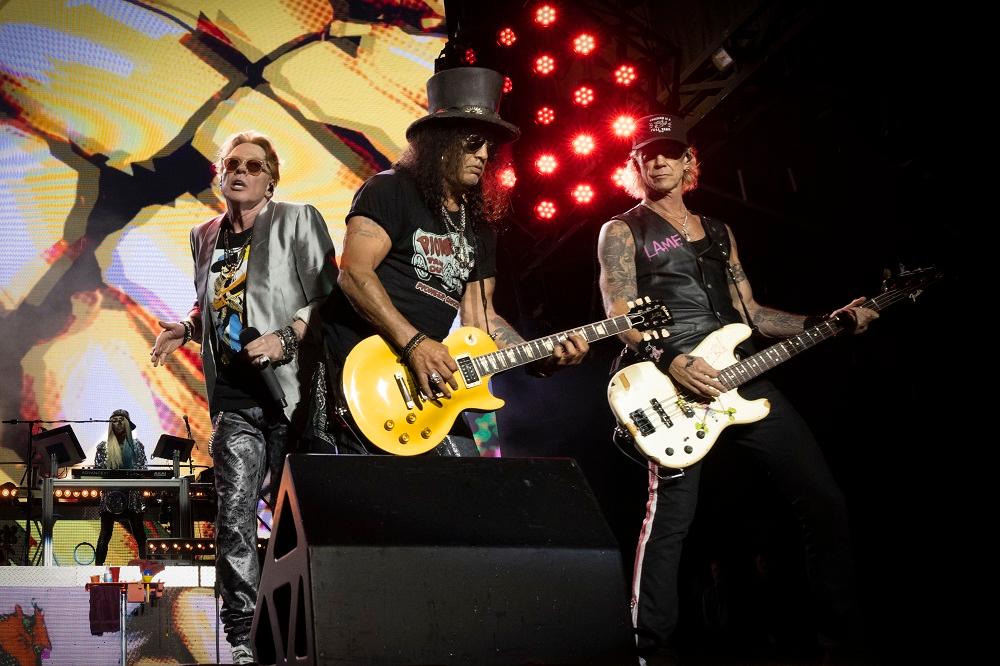 Guns N' Roses em apresentação com formação clássica em Florianópolis, em outubro deste ano.