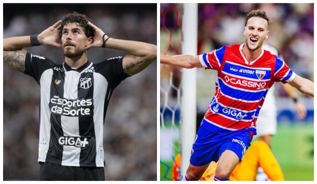 Foto de jogadores do Ceará e Fortaleza