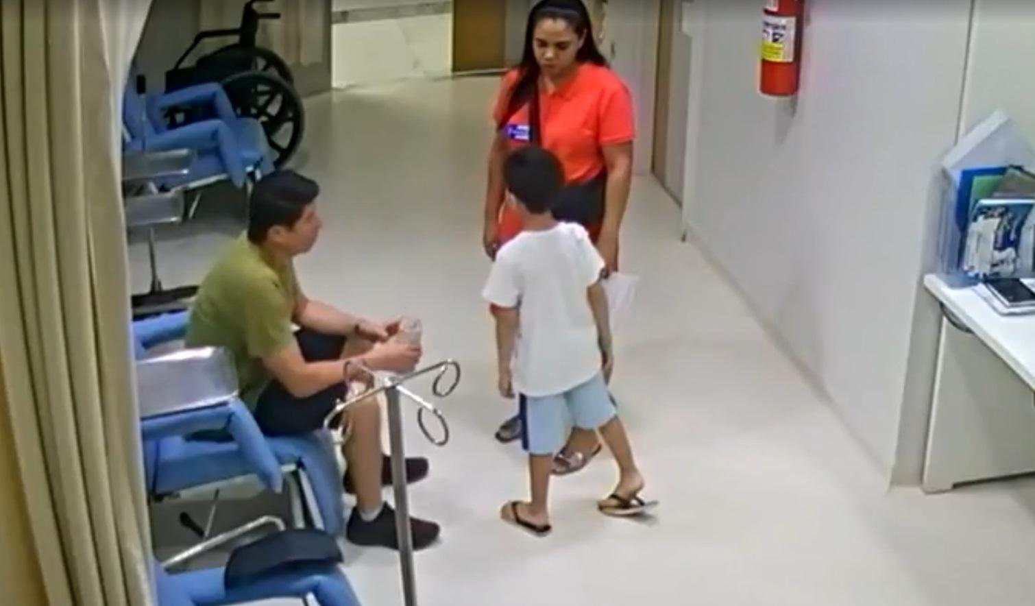 Família de Benício em hospital de Manaus.