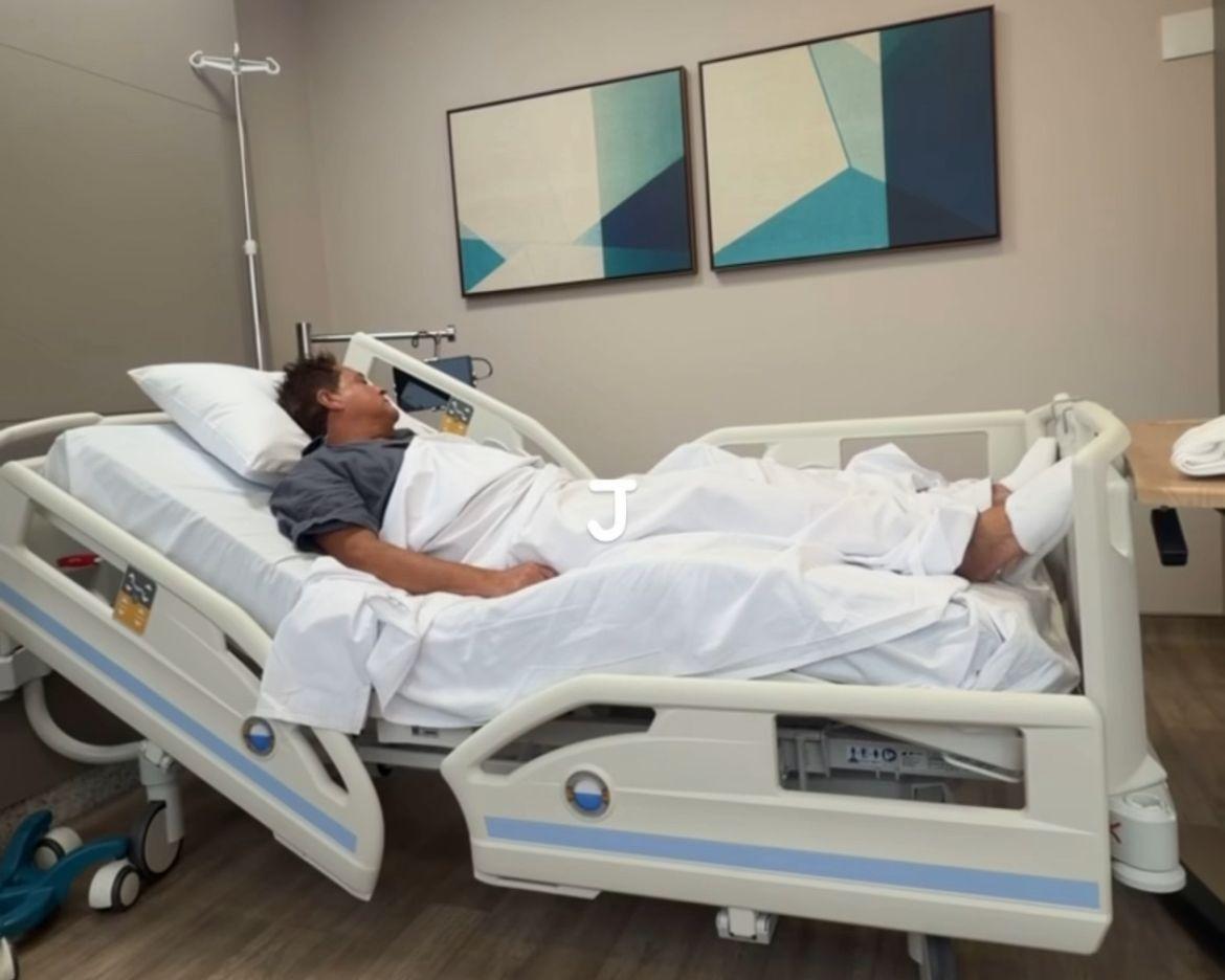 foto do cantor Leonardo internado em Goiânia.