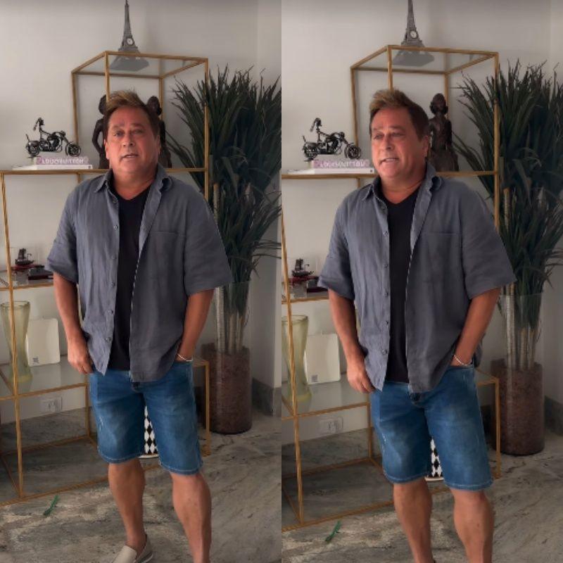 Leonardo gravou um vídeo e mostrou que já está em casa. 