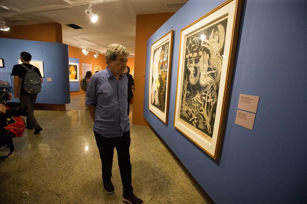 Fausto Nilo esteve presente na abertura da exposição, no último dia 2.