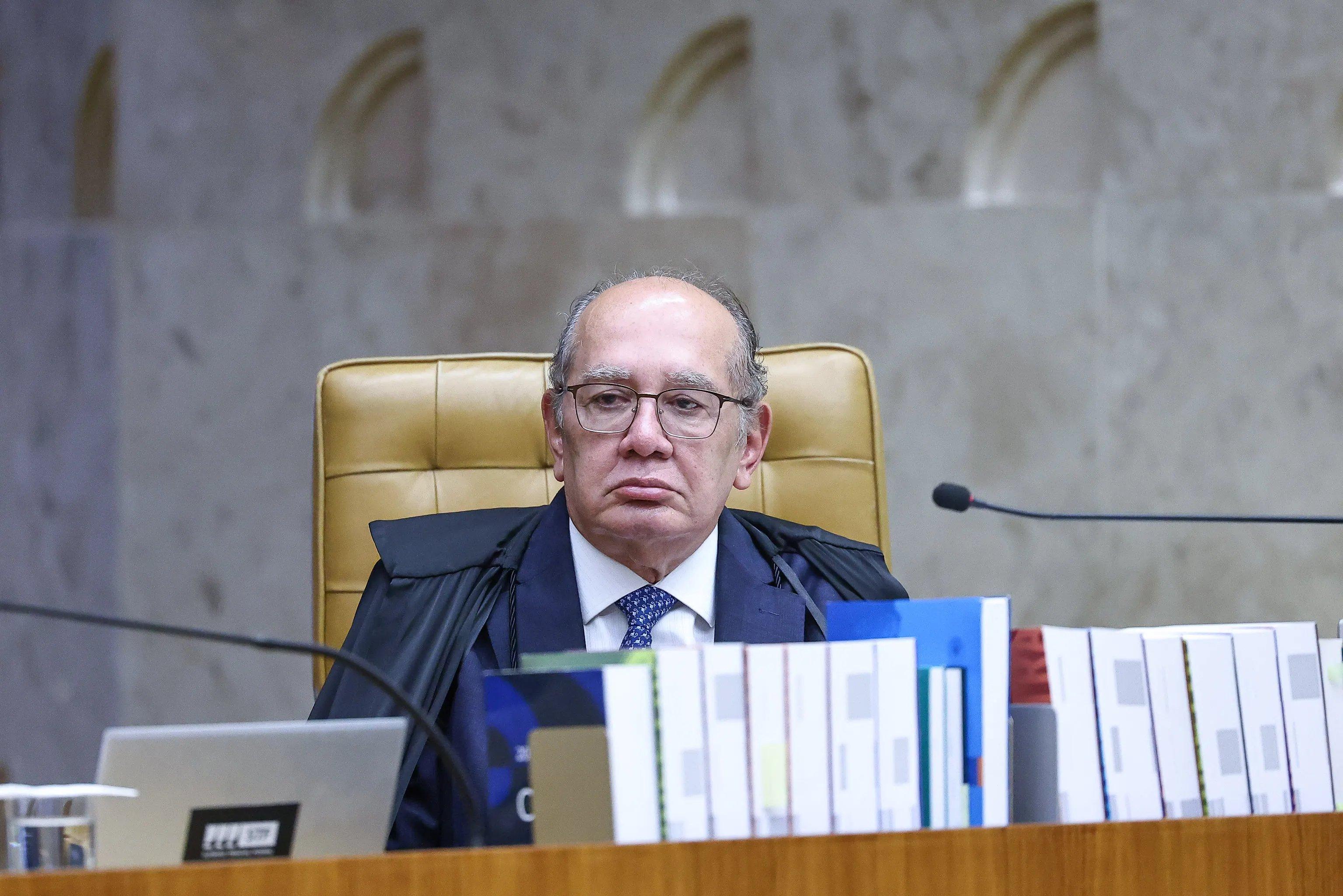 Imagem do ministro do Supremo Tribunal Federal, Gilmar Mendes, para matéria sobre Senado pedindo para suspender impeachment.