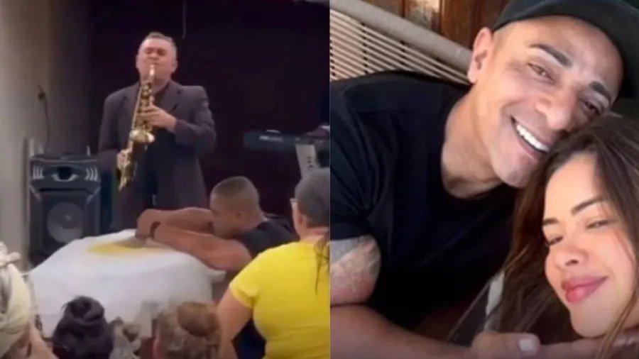 Mulher sendo agredida por marido.