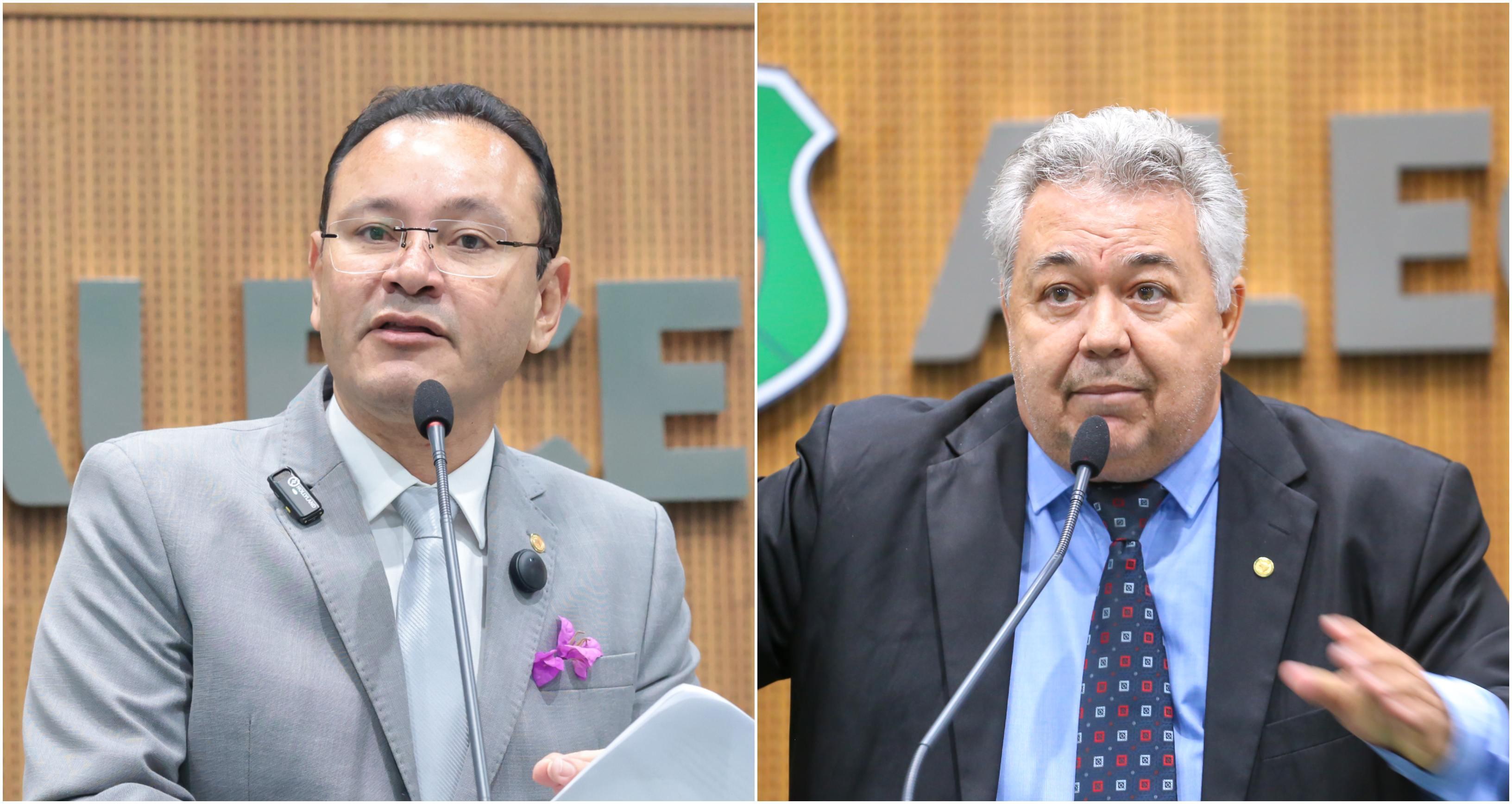 Colagem de duas imagens: Stuart Castro, do lado esquerdo, e Tomaz Holanda, do lado direito.