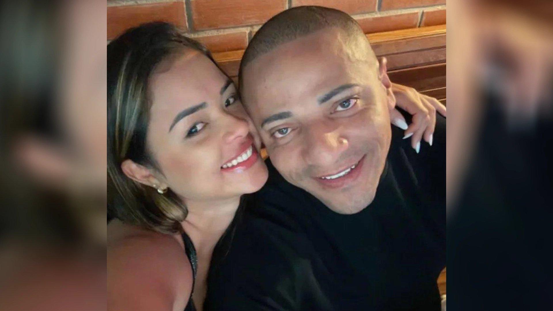 Imagem de suspeito de arremessar mulher do 10º andar e a vítima.