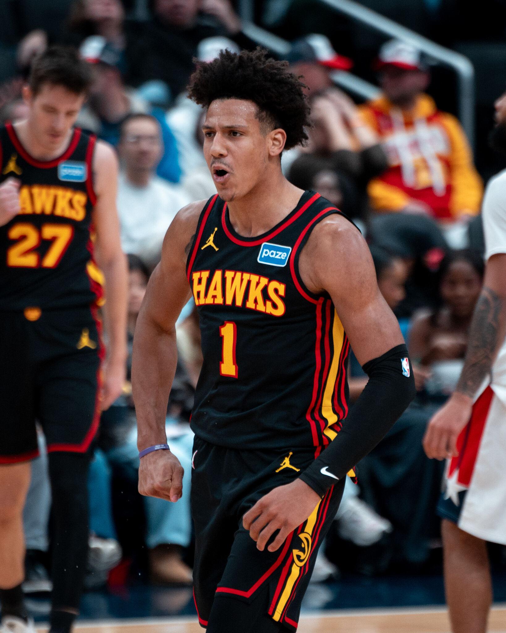 Foto de Jalen Johnson do Atlanta Hawks x Detroit Pistons Jogos de hoje na NBA: veja onde assistir e horário das partidas de sexta-feira (12)