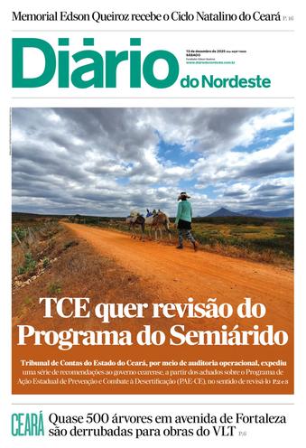 Capa da Edição do dia do jornal Diário do Nordeste