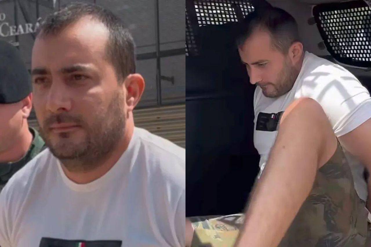 Foto de home preso em flagrante por feminicídio em Missão Velha.