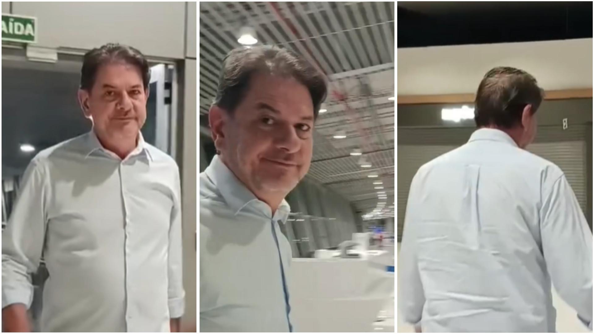 Colagem com Cid desembarcando e ouvindo as hostilidades. Ele olha para a mulher e segue em frente