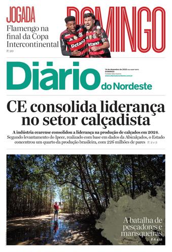 Capa da Edição do dia do jornal Diário do Nordeste
