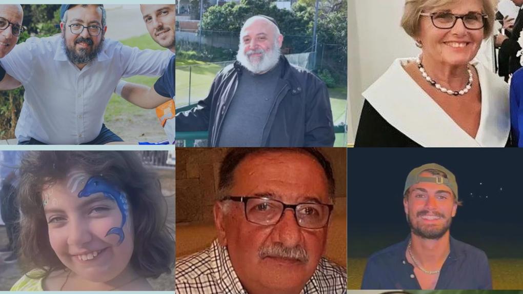 Imagem mostra as nove vítimas identificadas no ataque em Sydney.