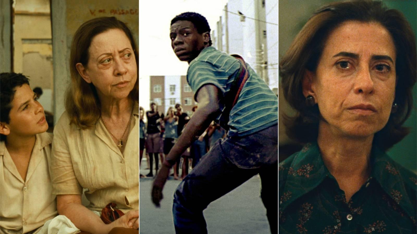 Combinação mostra cenas dos filmes Central do Brasil, Cidade de Deus e Ainda Estou Aqui, produções brasileiras indicadas ao Oscar ao longo da história.