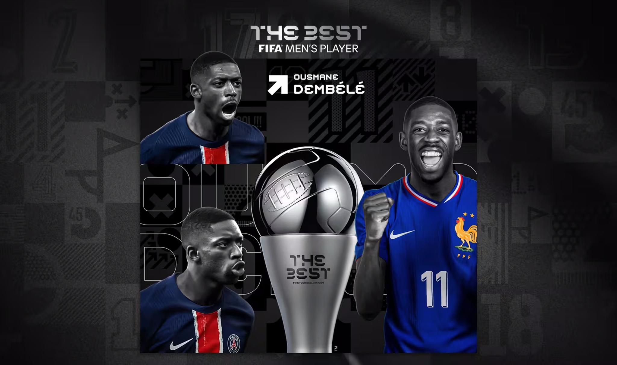 Foto de Dembelé é eleito melhor jogador mundo pelo The Best; veja vencedores