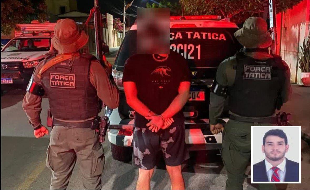 policiais com o advogado victor, preso no ceara.