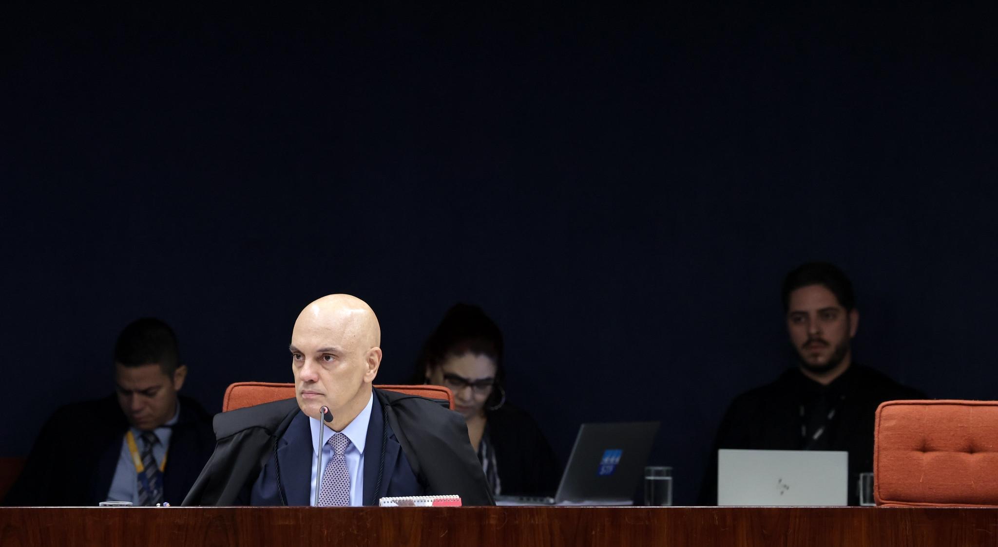 Imagem do ministro Alexandre de Moraes, do STF, em julgamento da Ação Penal 2693- Núcleo 2.