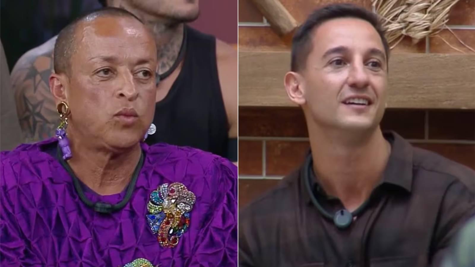 Combinação mostra imagem de Walério Araújo e Luiz Mesquita, participantes de A Fazenda 17 eliminados durante a última roça do programa.