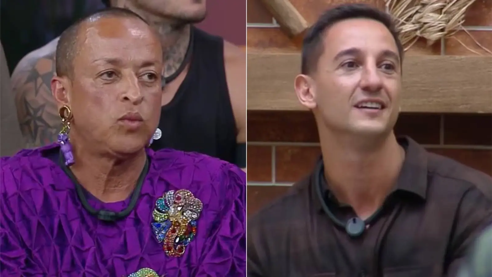 Combinação mostra imagem de Walério Araújo e Luiz Mesquita, participantes de A Fazenda 17 eliminados durante a última roça do programa.