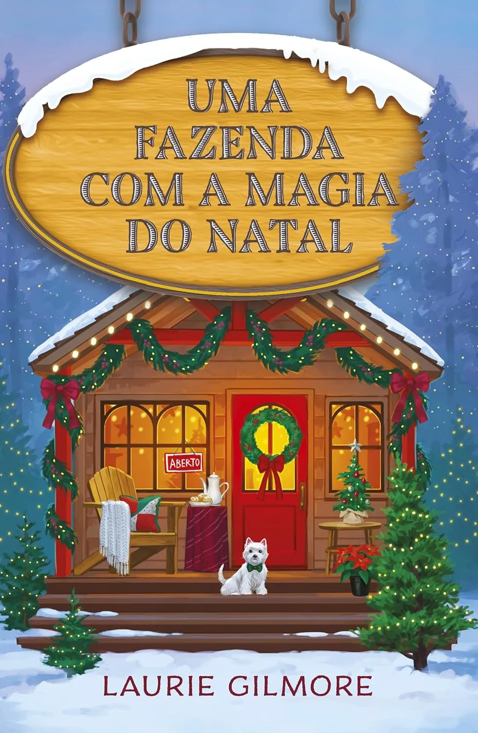 O livro conta com o climinha de natal e de fim do ano.
