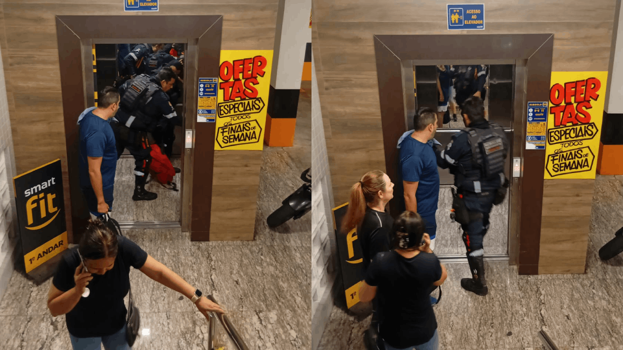 Imagem de pessoas prestando auxílio para matéria sobre morte em academia.