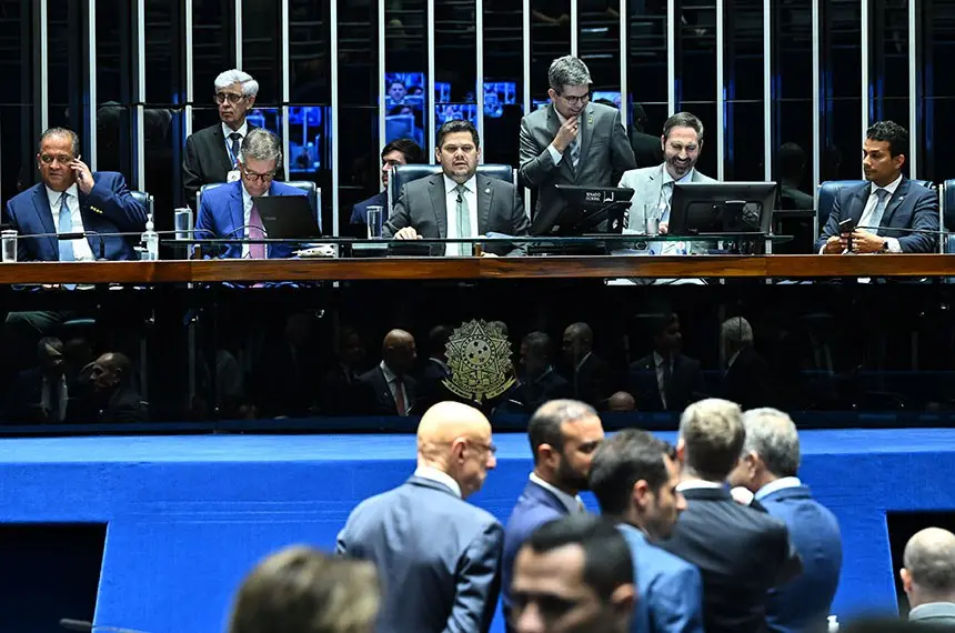 Plenário do Senado durante a votação.
