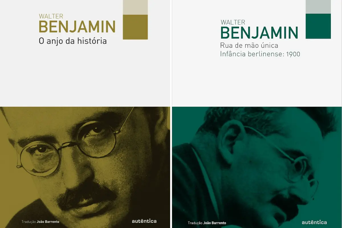 Imagem de capa de dois livros do Walter Benjamin.