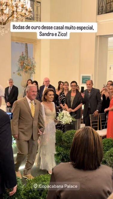 Zico celebrou 50 anos de casado com Sandra Carvalho de Sá. 