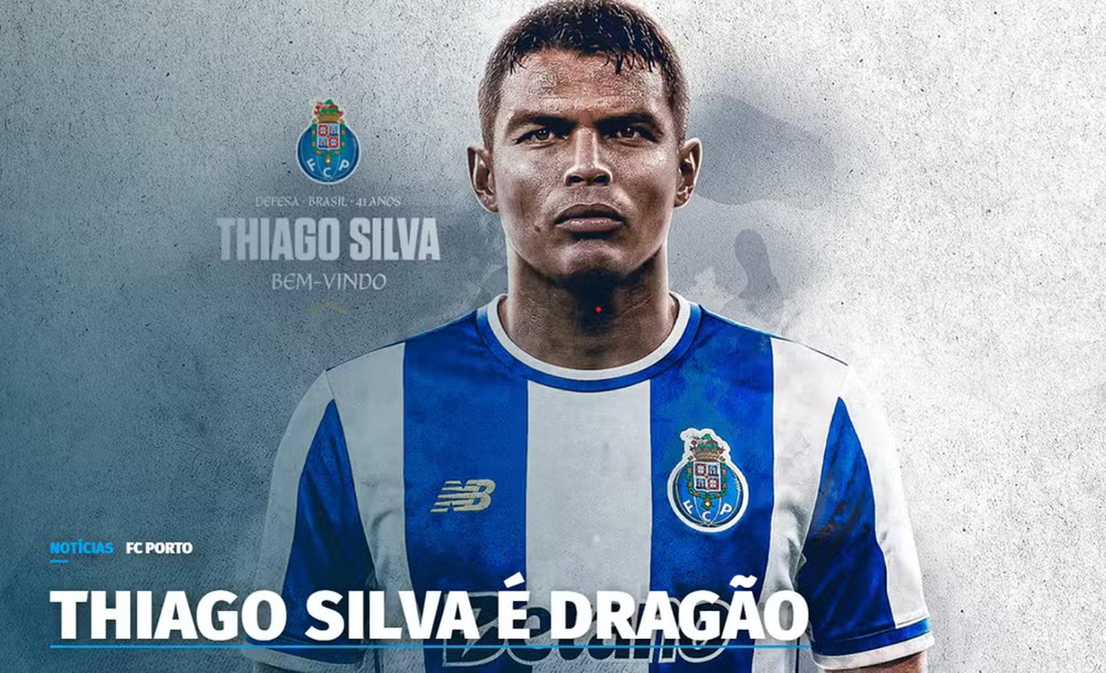 Thiago Silva em banner de divulgação do Porto