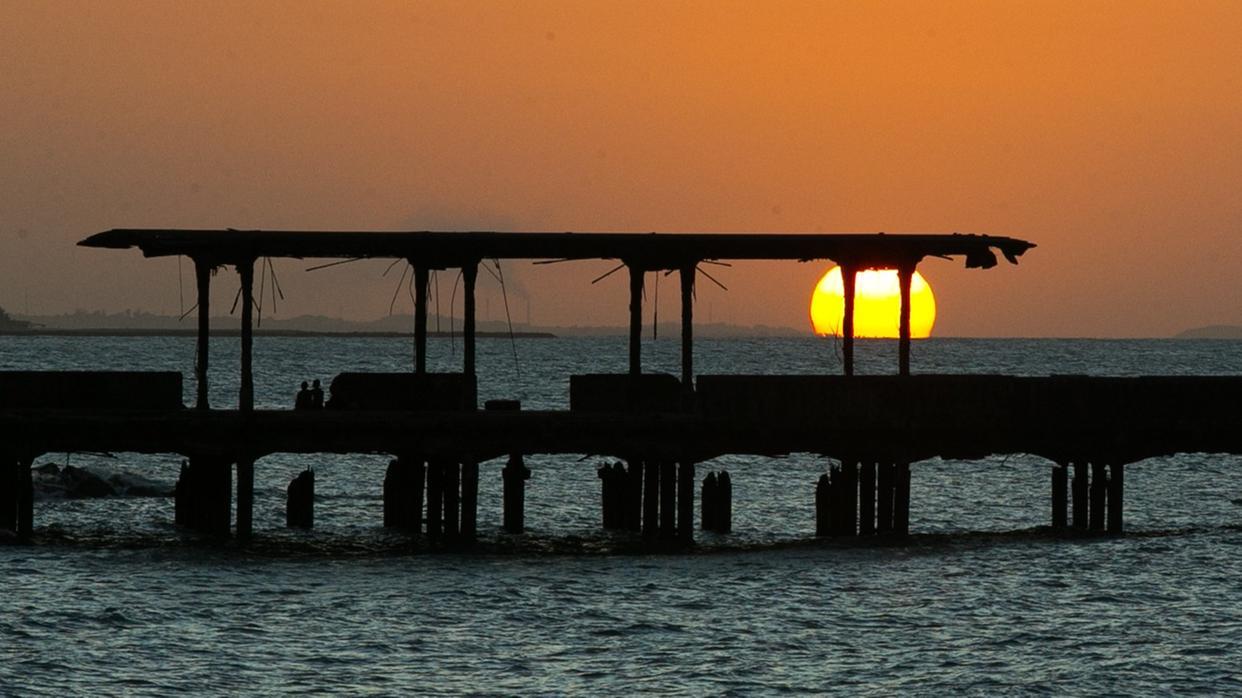 Pôr do sol em Fortaleza.