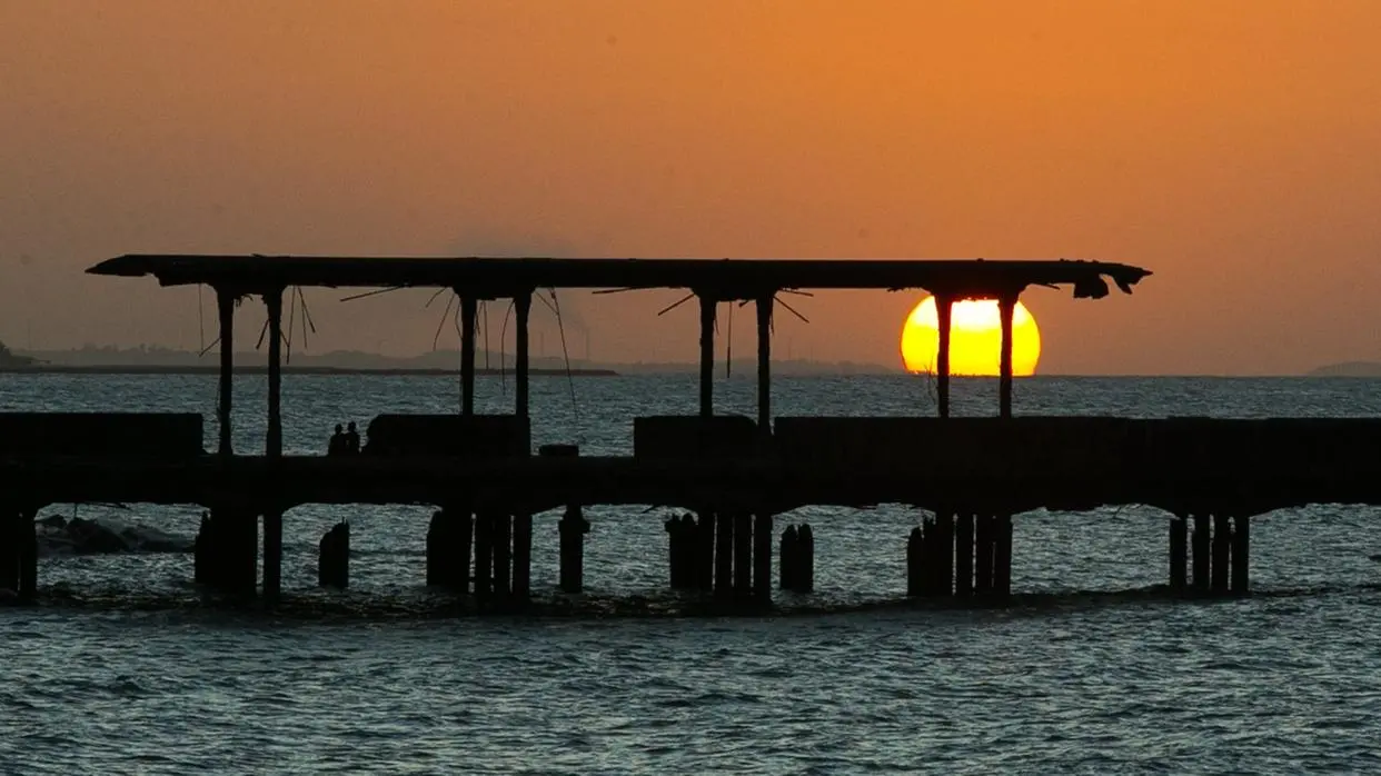 Pôr do sol em Fortaleza.