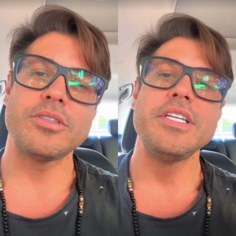 Dado Dolabella explicou sua versão nas redes sociais e negou que tenha fugido. 