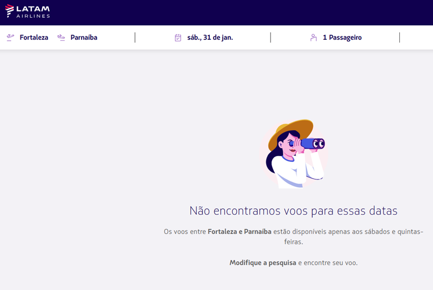 Print dao site da Latam.