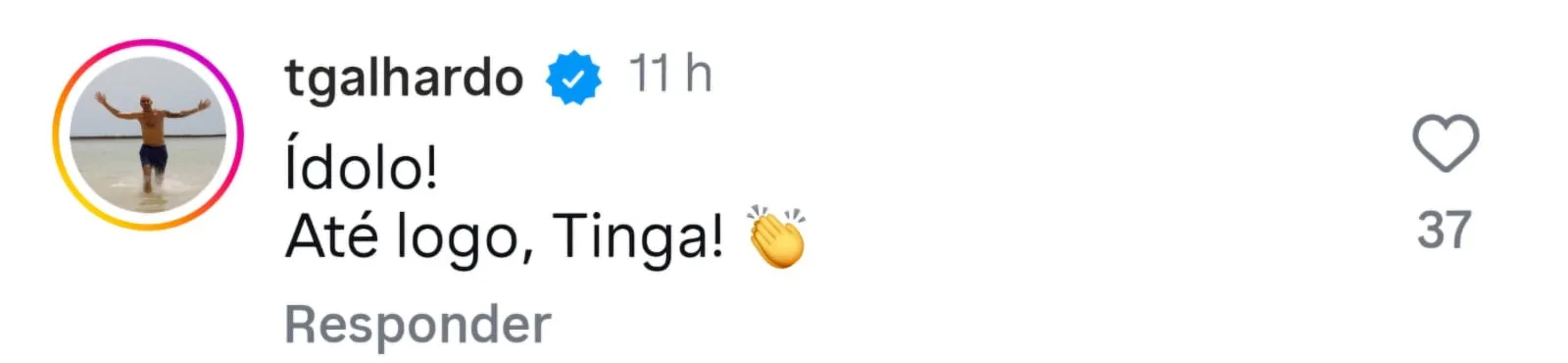 Thiago Galhardo sobre saída de Tinga do Fortaleza.