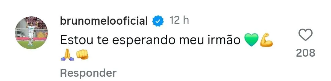 Bruno Melo confirma ida de Tinga ao Coritiba.