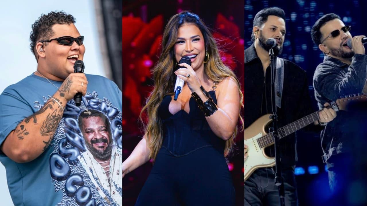 Fotos de Duzão do Menos é Mais, Simone Mendes e a dupla Diego e Victor Hugo reunidas em uma montagem