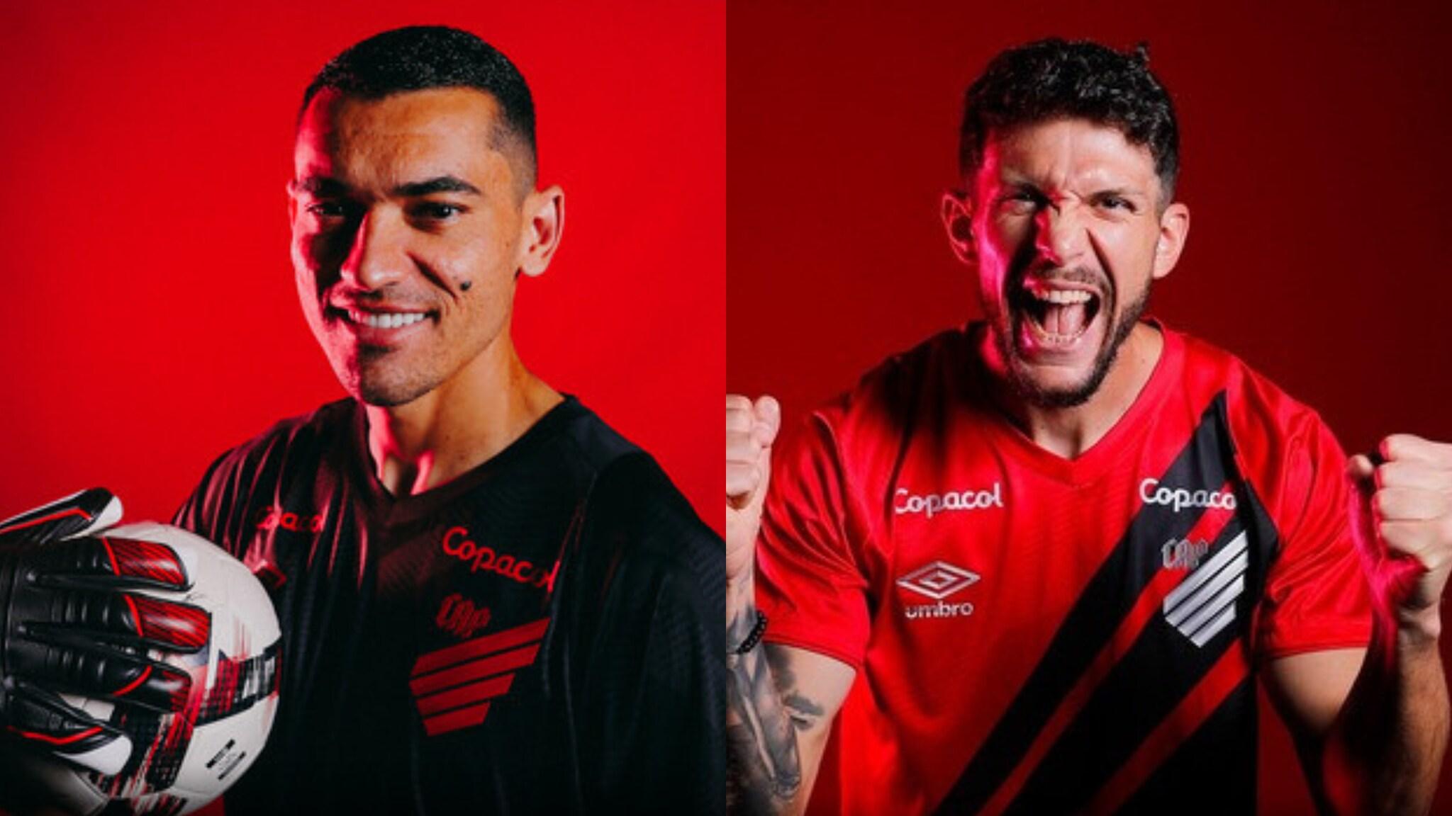 Goleiro Santos e zagueiro Tobias Figueiredo, ambos foram emprestados ao Athletico-PR