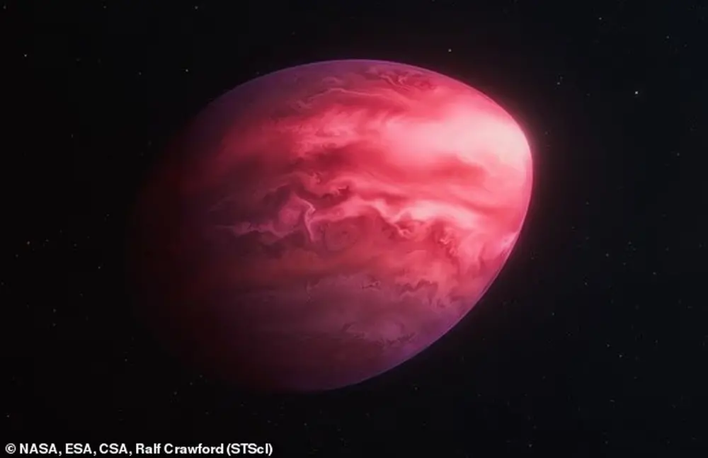 PSR J2322-2650b, um planeta descoberto pelo Telescópio Espacial James Webb e descrito no The Astrophysical Journal Letters, cuja forma lembra um limão.